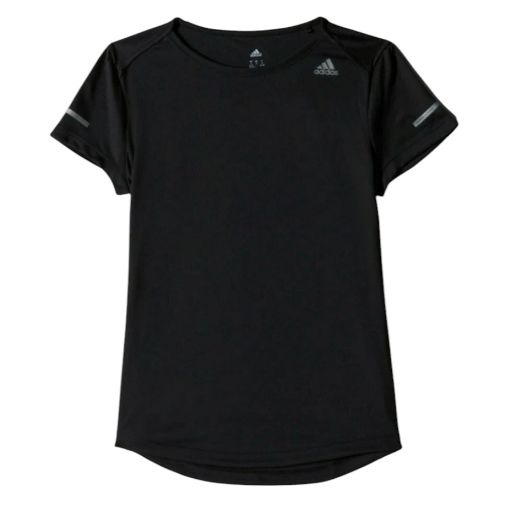 ADIDAS Run Short Sleeve Black Tee Womens Medium